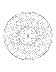 Flower Intricate Mandala Coloring Pdf, Free Vectors File